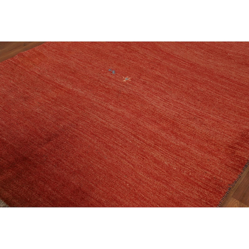 Tribal Gabbeh Persian Rug Handmade Wool Carpet - 5'8"x 7'4"