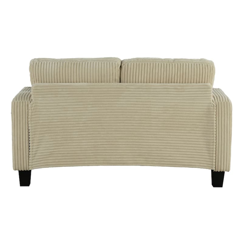 Furniture of America Xenia Modern Chenille Loveseat with Cup Holders