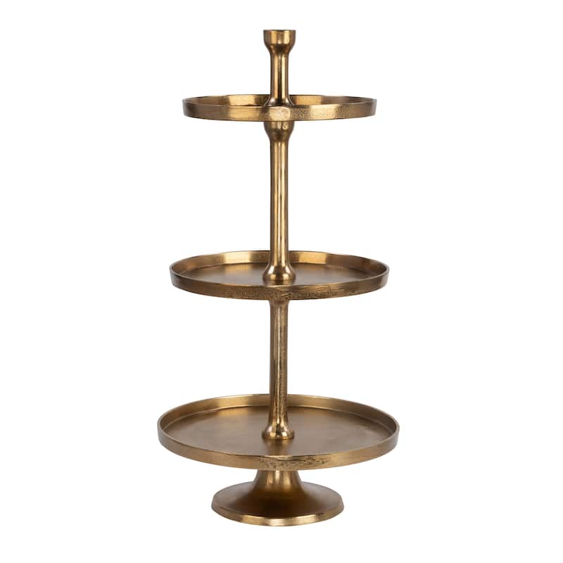 Round Tiered Metal Stand - 3 Tiers