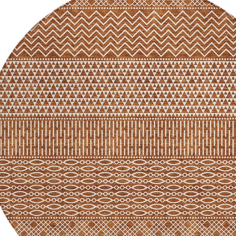 HomeRoots Chevron Modern Rectangle Outdoor Rug