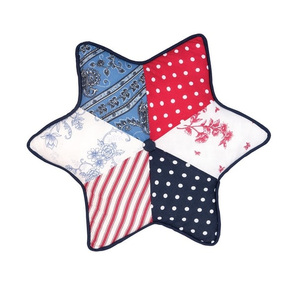slide 2 of 5, Star Shaped Patriotic 18" x 18" Throw Pillow Decorative Fourth of July