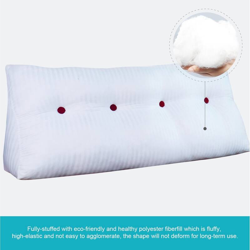 WOWMAX Large Reading Wedge Headboard Pillow for Bed Rest Back Support