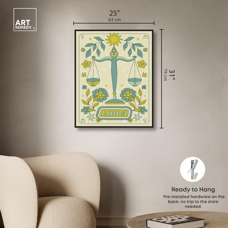 Libra Stars Card Canvas by Art Remedy
