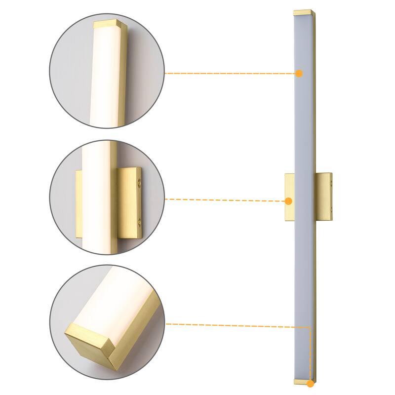 C Cattleya LED Vanity Bar Light Indoor Wall Sconce with Acrylic Shade