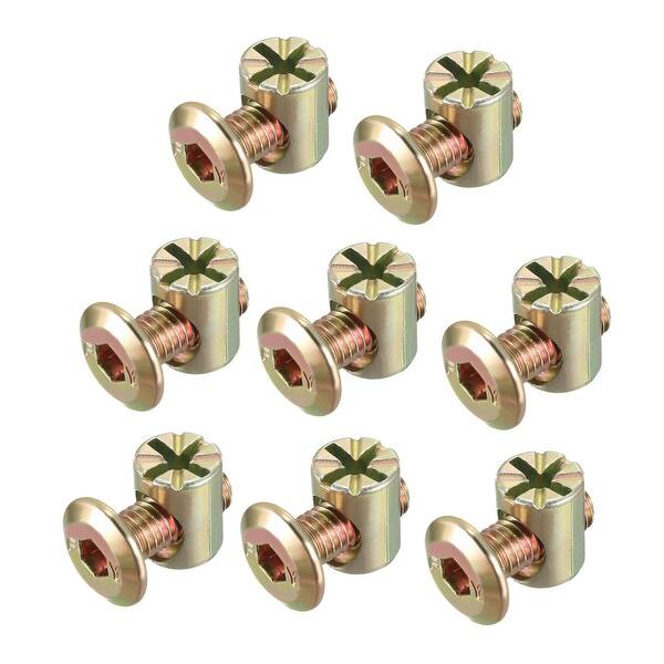 M6x15mm Furniture Bolt Nut Set Hex Socket Screw With Barrel Nuts 8sets M6x15mm 8 Sets On Sale Overstock 26405264