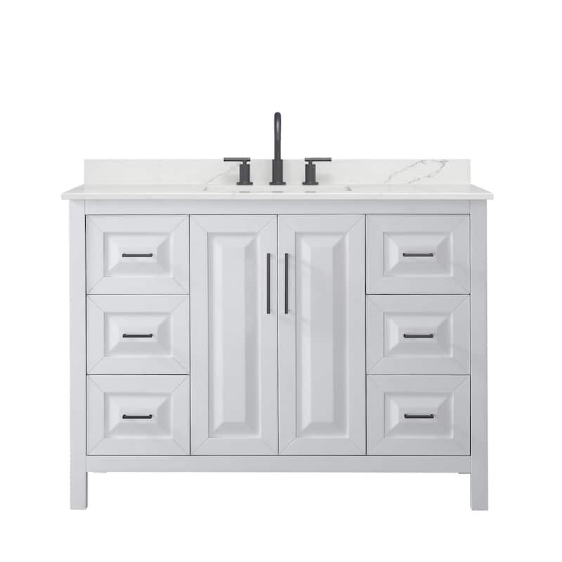 Wyndham Collection WCV252548S-QTZ-US3MXX Daria 48" Free Standing