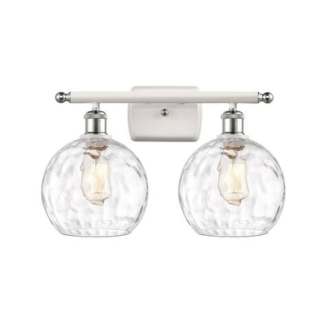 Innovations Lighting Athens Water Glass 2 Light 18" Bath Vanity Light