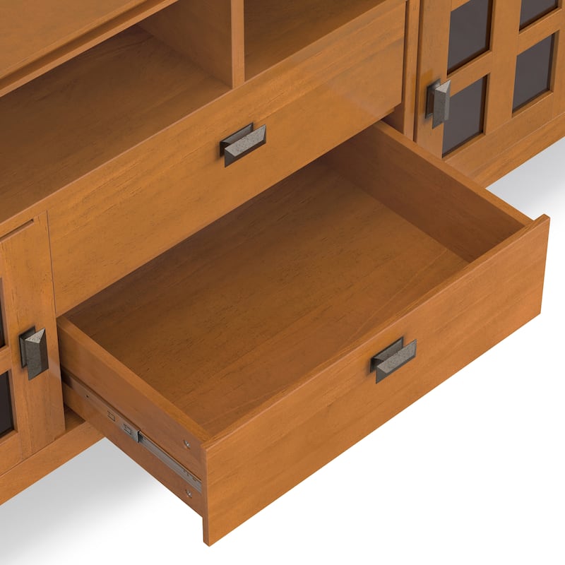 WYNDENHALL Stratford SOLID WOOD 72" Wide TV Media Stand For TVs up to 80"