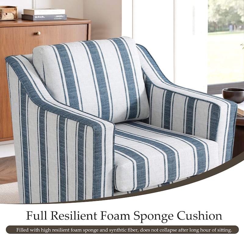 Modern Swivel Upholstered Armchair Accent chair Set of 2