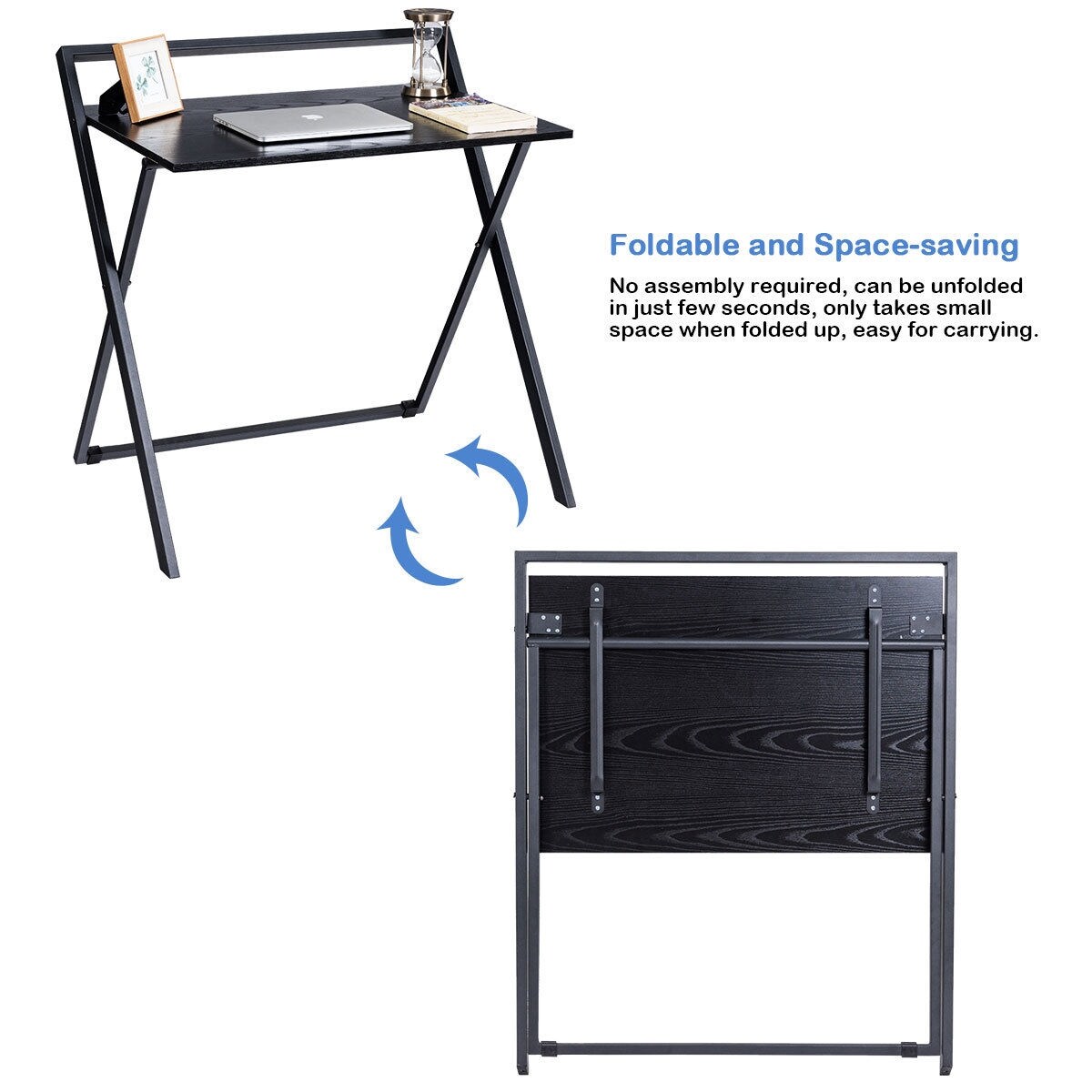 Shop Folding Computer Desk Pc Laptop Table Study Workstation Wood