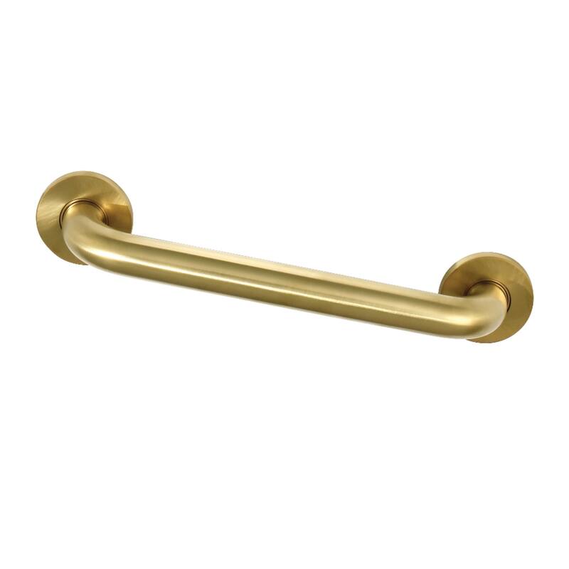 Kingston Brass Meridian 12-Inch x 1-1/4-Inch O.D Grab Bar - Brushed Brass