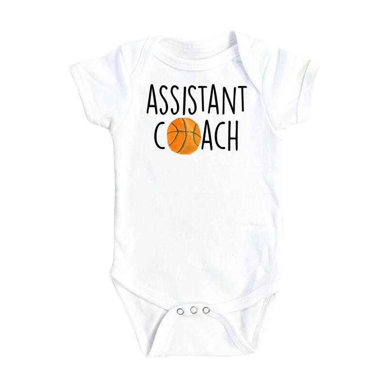 Assistant Basketball - Baby Boy Girl Clothes Infant Bodysuit Funny Cute Newborn - Natural - Newborn