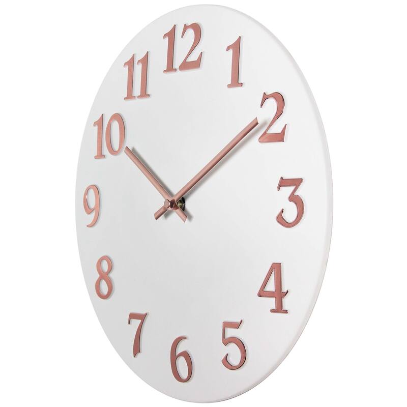 Infinity Instruments Vogue 12-inch Round Wall Clock - 12 x 1.25 x 12
