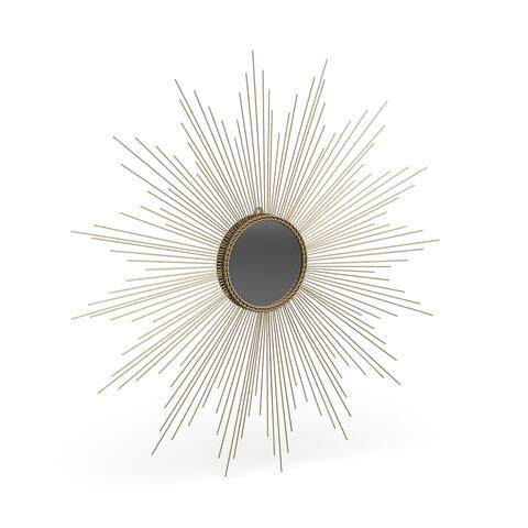 SAFAVIEH Marinda Braided Gold Sunburst 41-inch Decorative Mirror - 41" x 41" x 0.8"