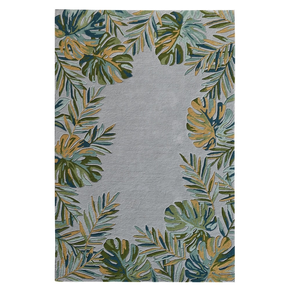 Domani Saunt Hand Tufted Wool Coastal Palms Area Rug