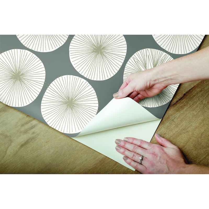 Irvine 20' L x 20.5" W Starburst Peel and Stick Wallpaper