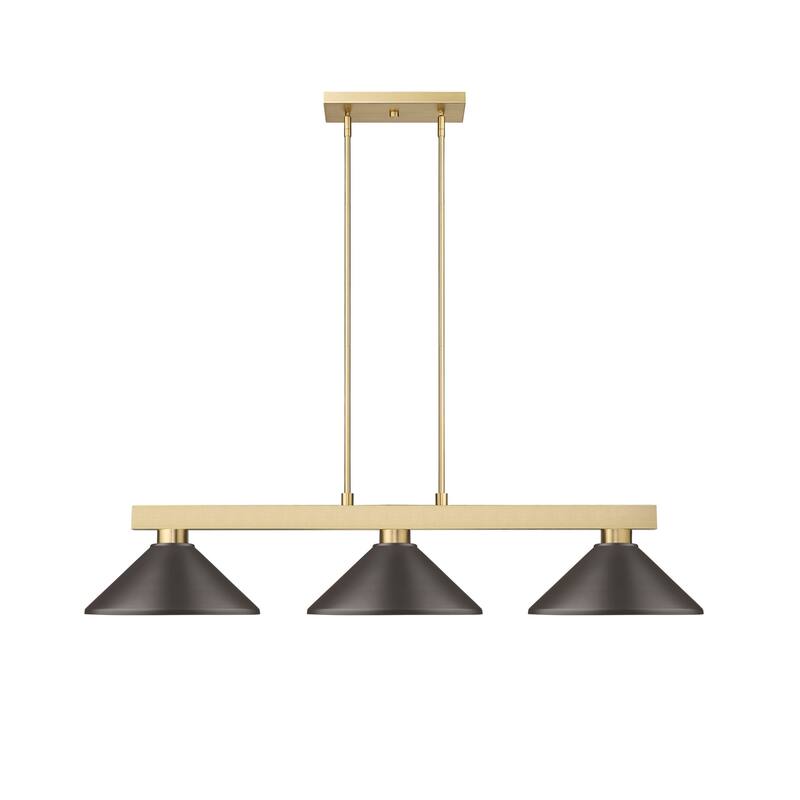 Z-Lite 152-MBRZ Cobalt 3 Light 50" Wide Linear Pendant with Bronze