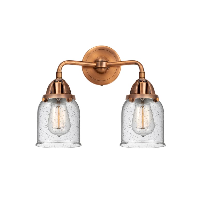 Innovations Lighting 288-2W-13-13 Bell Vanity Bell 2 Light 13" Wide - Antique Copper / Seedy