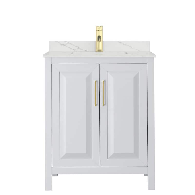 Daria 30-inch Single Vanity, Single Hole Quartz Top