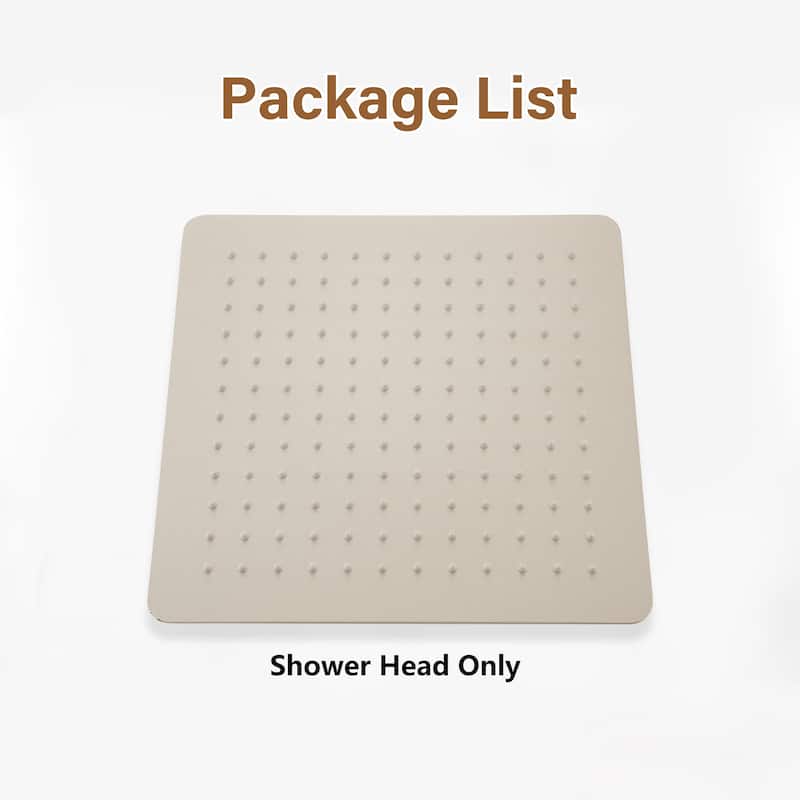 1-Spray Pattern with 2.5 GPM Square Ceiling Mount Rain Fixed Shower Head