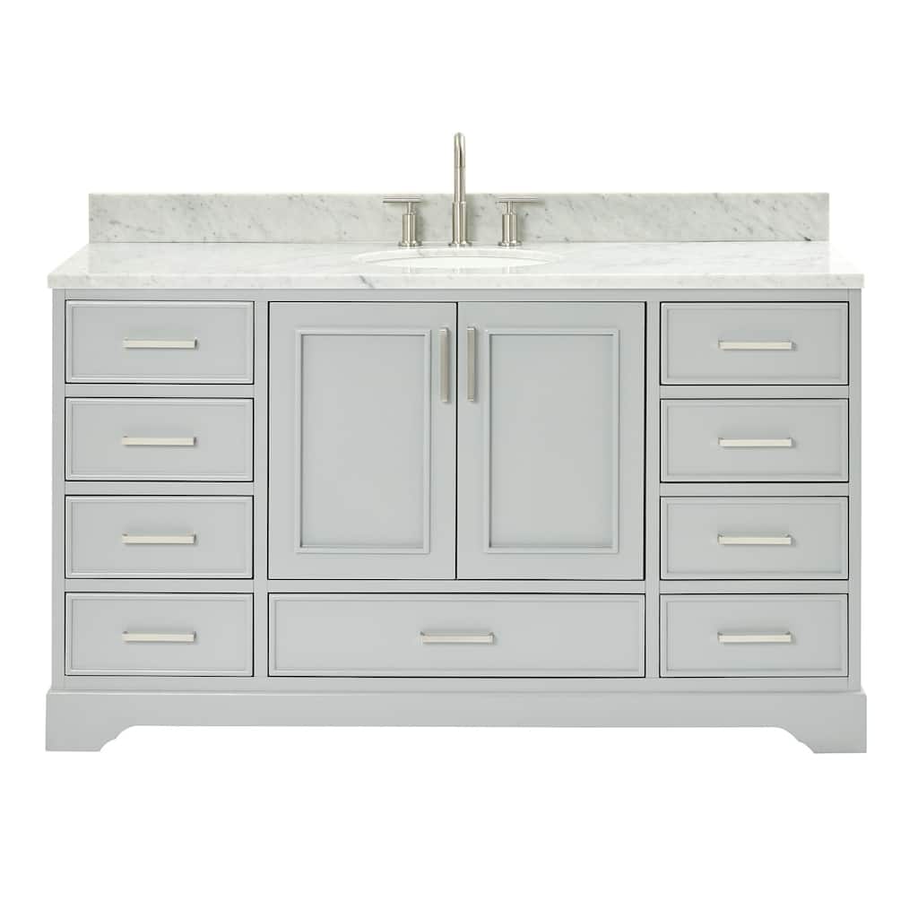 Ariel M061SCW2OVO Stafford 61" Free Standing Single Basin Vanity Set
