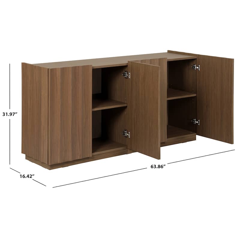 SAFAVIEH Home Bloom Scalloped 2-Door Sideboard / Media Stand - 64"W x 16"D x 32"H