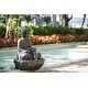 preview thumbnail 2 of 4, 24x20.5x34"Buddha Statue Water Fountain, Indoor Outdoor Polyresin Fountain with Light