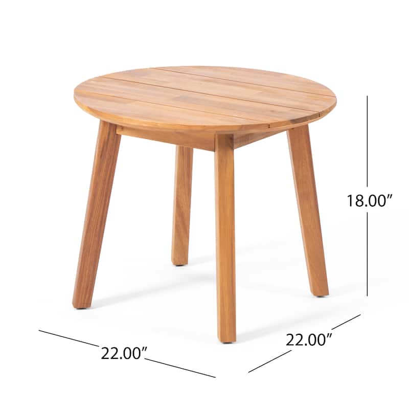 Brooklyn Outdoor Acacia Wood Side Table by Christopher Knight Home - 22.00" L x 22.00" W x 18.00" D