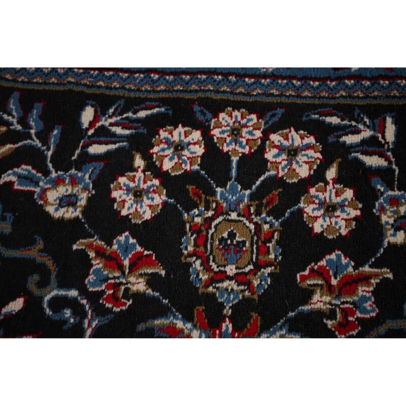Red Medallion Kashan Turkish Rug Machine-Made Oriental Carpet - 9'9" x 13'1"