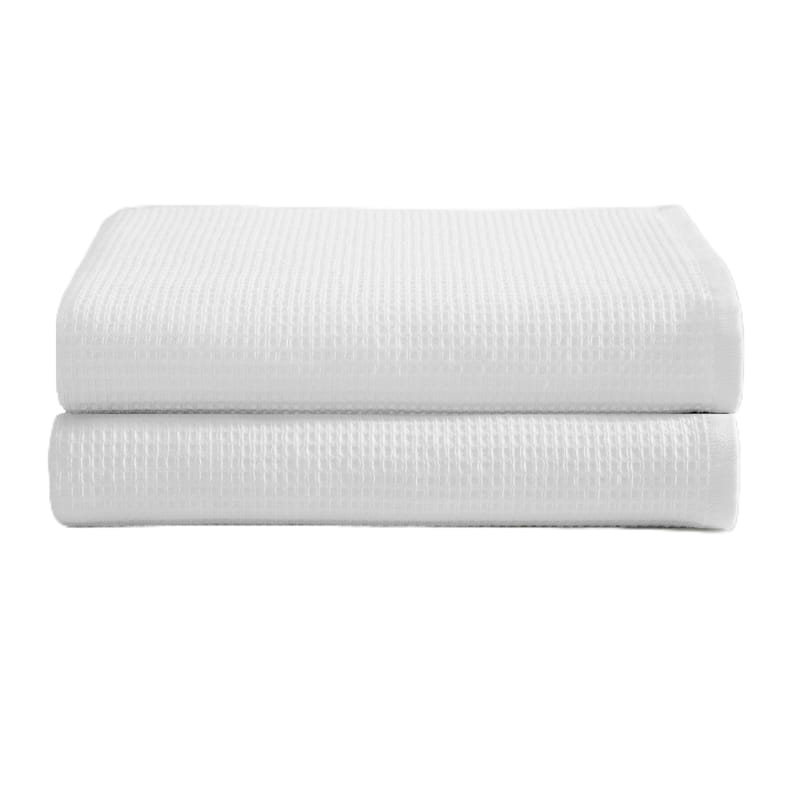Calvin Klein Eternity Solid Cotton Towel Set - White - 2 Piece Set