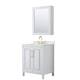 Option White / Giotto Quartz Top / Brushed Gold Hardware