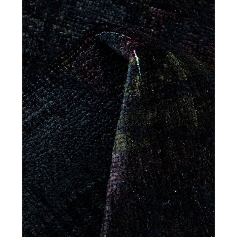 Overdyed One-of-a-Kind Hand-Knotted Area Rug - Black - 5' 0" x 5' 7"