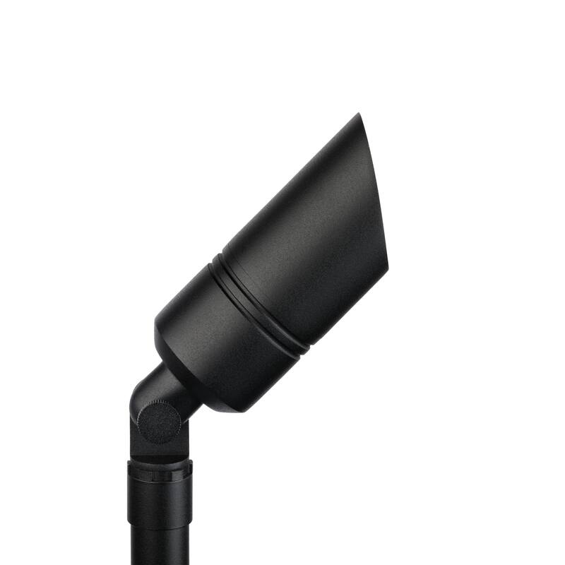 Kichler Lighting 5" Black Brass MR16 12V Drop-In Accent Fixture, Landscape Lighting, (2.25" x 5.25"), 15475BKB - 5.25