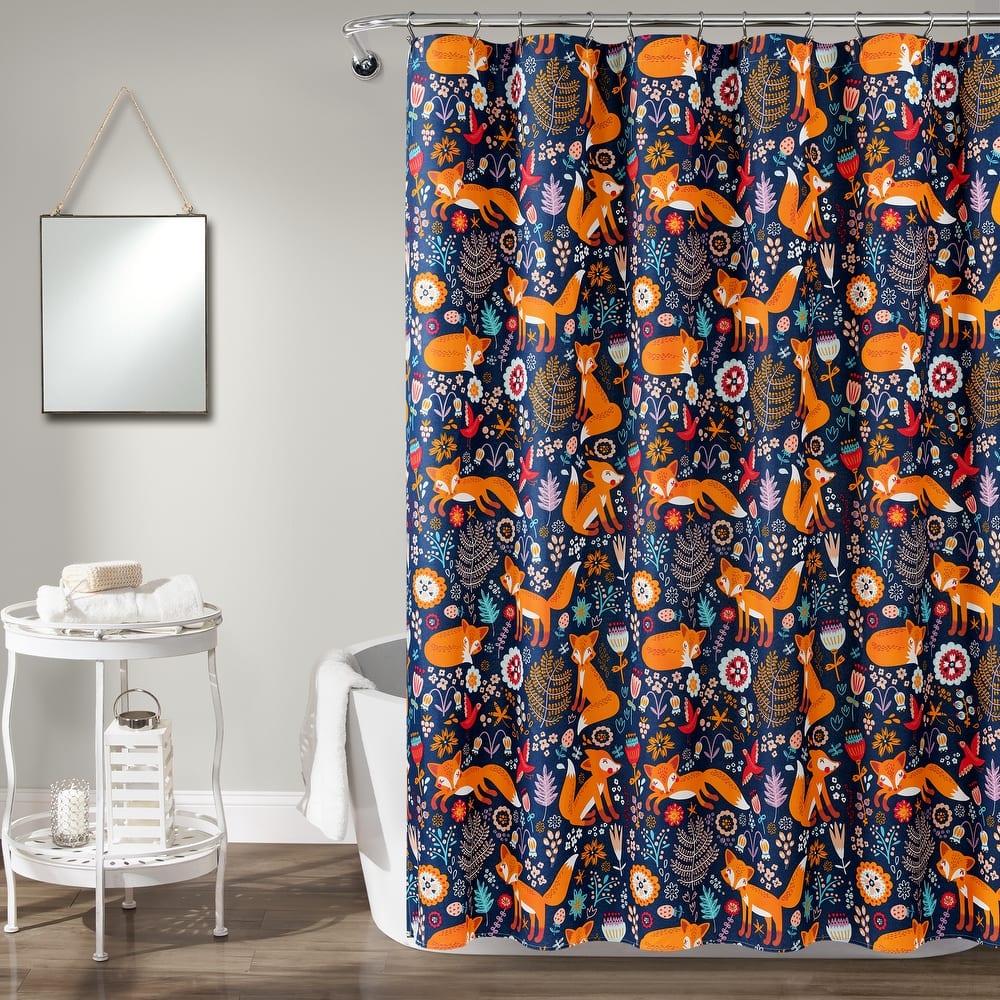 Lush Decor Pixie Fox Shower Curtain