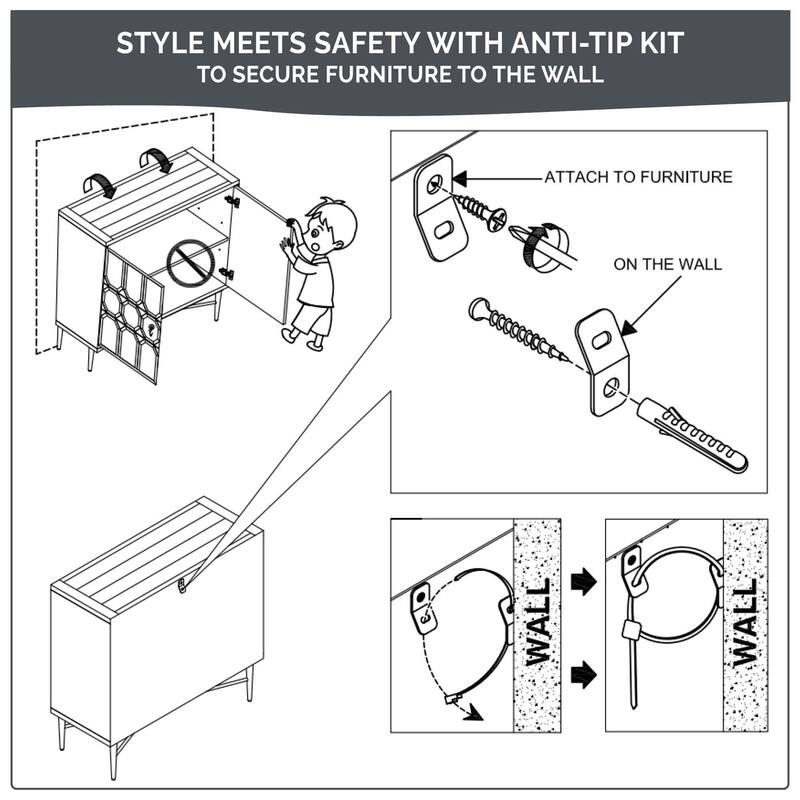 Madison Park Hanley Honeycomb 2-door wood storage cabinet