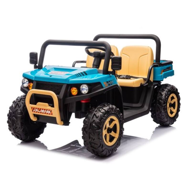 24V 2 Seater Ride On Dump Truck UTV Toy for Kids Best Gifts - Blue