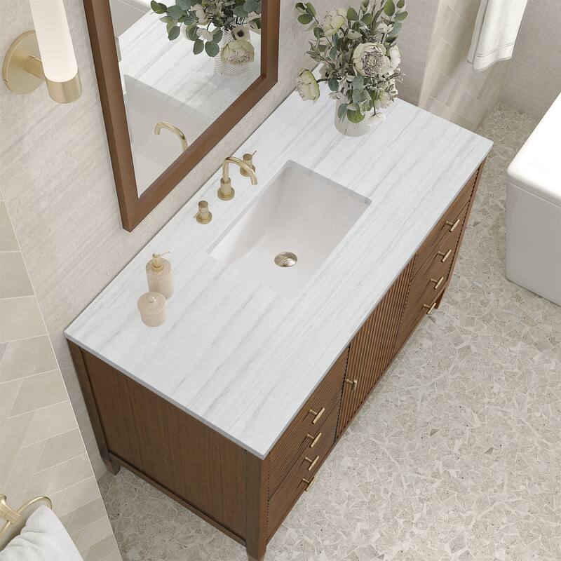 James Martin Vanities 485-V48-3AF Myrrin 48" Single Basin Wood Vanity