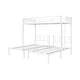 preview thumbnail 17 of 15, Twin Size Triple Bunk Bed with Guardrail, Detachable Metal Bed Frame