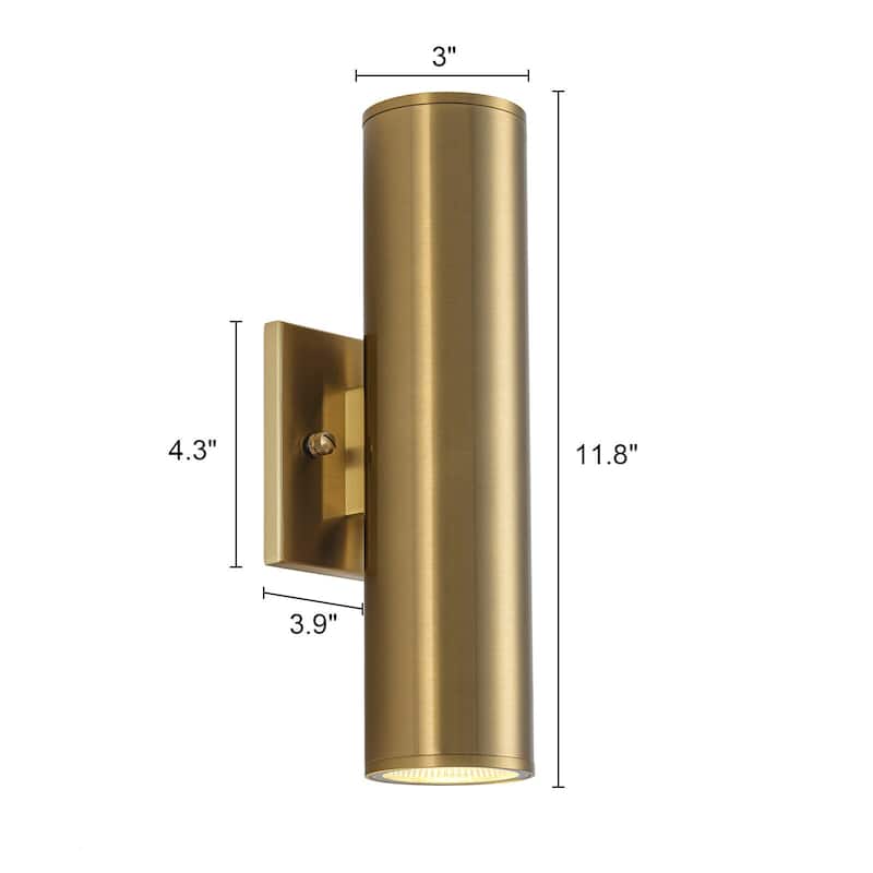 2 - Light Modern Industrial LED Outdoor Wall Sconce