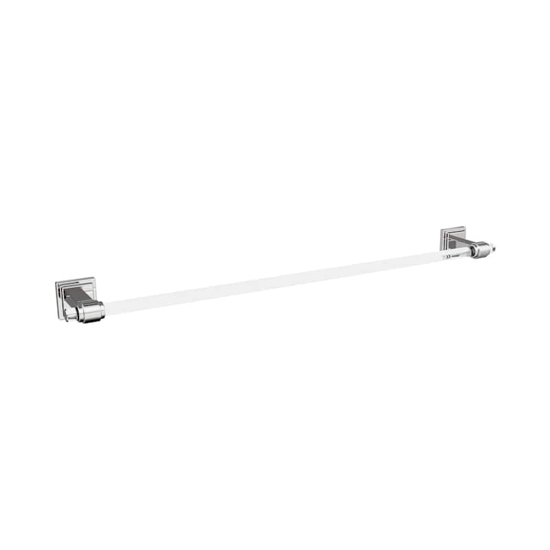 Amerock Glacio Contemporary Towel Bar - 24" - Clear/Chrome