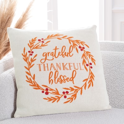 Safavieh 18" Grateful Blessed Pillow