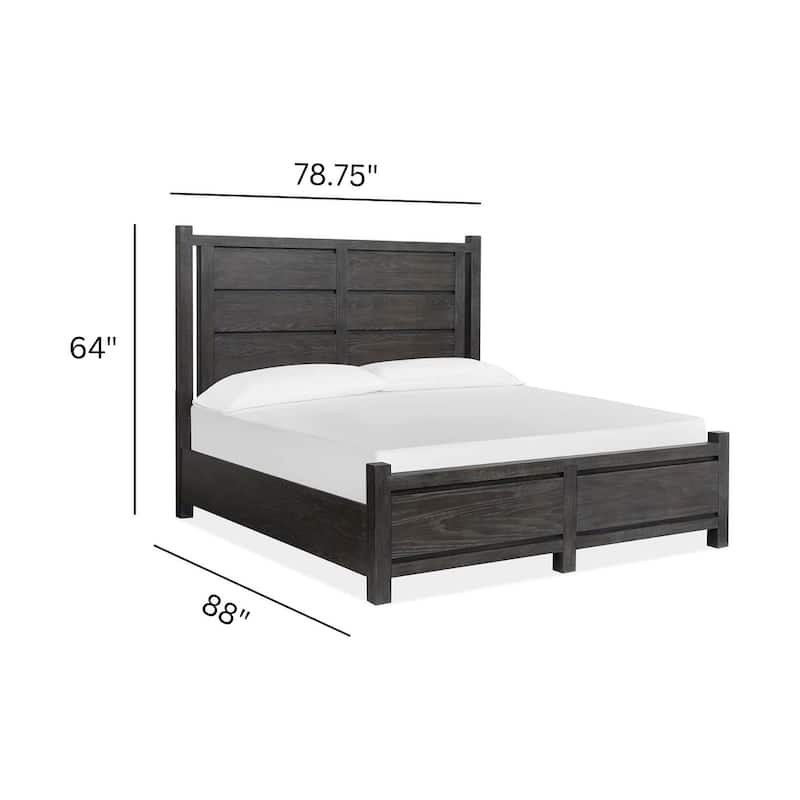 Magnussen Home Plum Creek Ravenwood Black Panel Bed