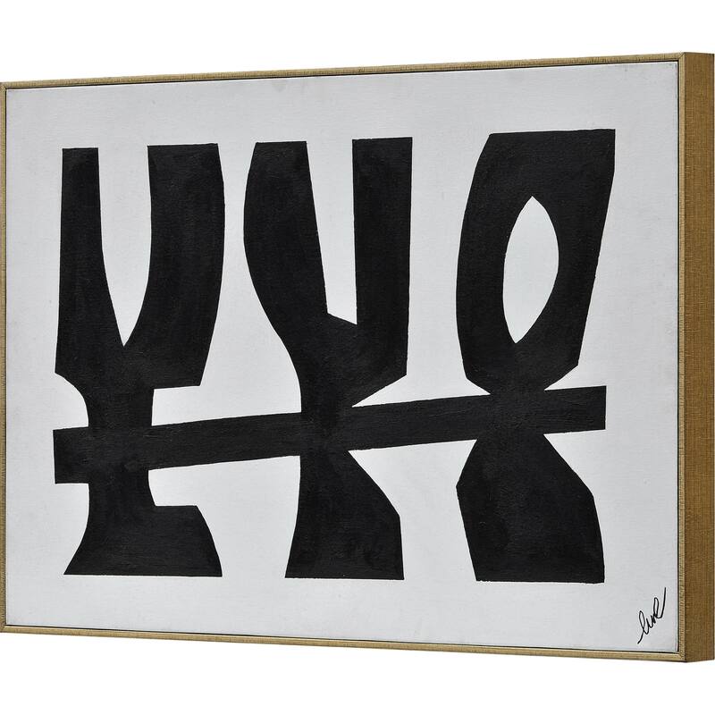 Renwil Rockwell 24" Wide Canvas Art, Black