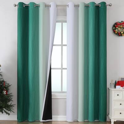Gradient Blackout Curtains 52Wx84L, 2 Panels