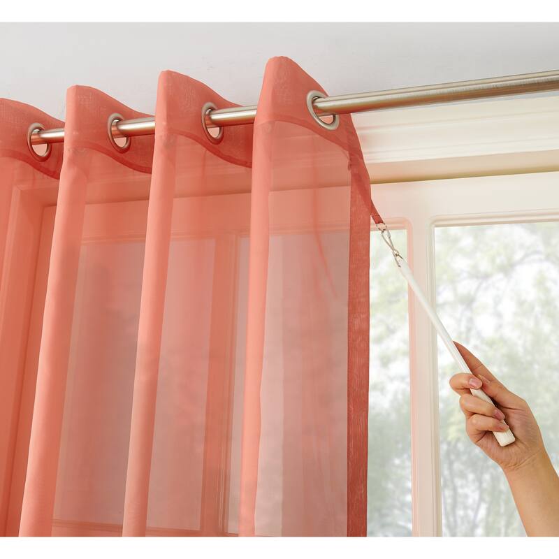 No. 918 Emily Voile Sheer Grommet Sliding Patio Door Curtain Panel