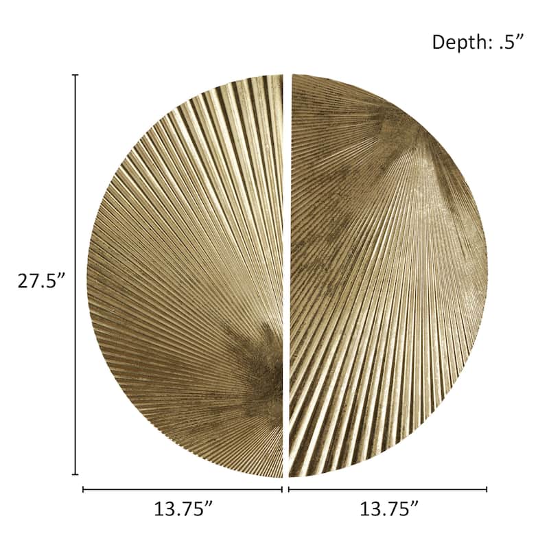 Madison Park Radiant Half-moon 2-piece Metal Wall Decor Set