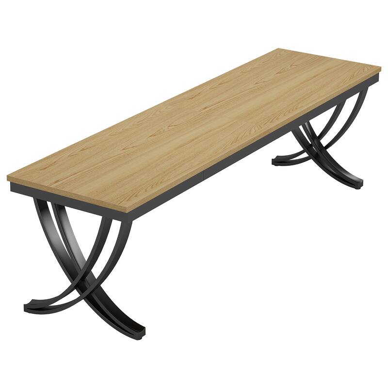 Rectangular Dining Table for 6-8 People, 78 inch Large Wood Kitchen Tables Farmhouse