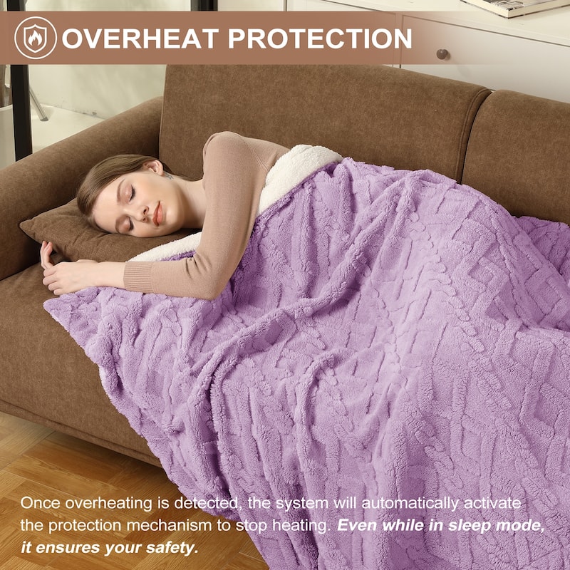 Heated Blanket with 10 Heating Levels and Time Settings, Machine Washable