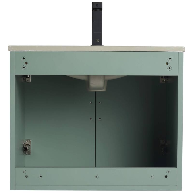 Pellabay Modern Bathroom Vanity with Fluted Circular Doors - Sink Included
