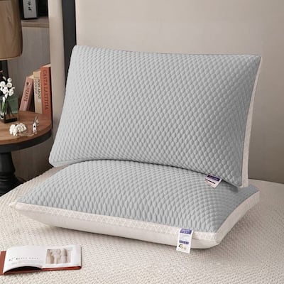 Cooling Breathable Soft Tofu Down Alternative Pillows,Gray(set of 1 or 2) - Gray